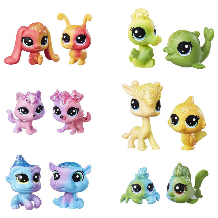 Игровой набор Hasbro Hasbro Littlest Pet Shop C0794 Литлс Пет Шоп: Радужная  коллекция - 2 радужных пета – цены и скидки