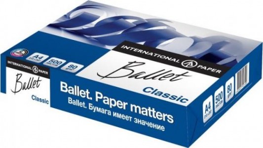 Бумага International Paper Ballet Classic A4 80г/м2 500 листов 153CIE (4605817123100)