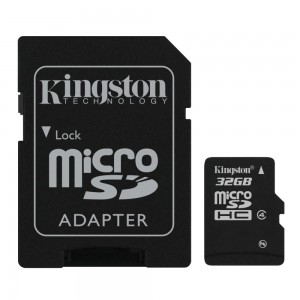 Карта памяти micro SDHC Kingston SDmicro4-32GB/K