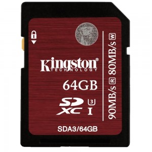 Карта памяти SDXC Kingston SDA3/64GB