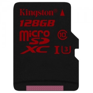 Карта памяти micro SDXC Kingston 128GB microSDXC UHS-I speed class 3 Single Pack (SDCA3/128GBSP)