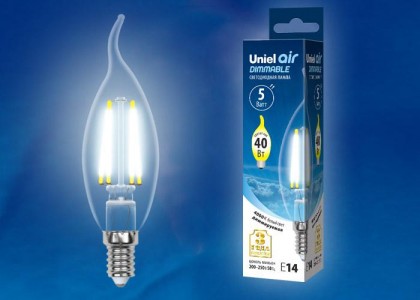 Лампа Uniel Air Свеча на ветру E14 5W 220V 4000K диммируемая (UL-00002865)