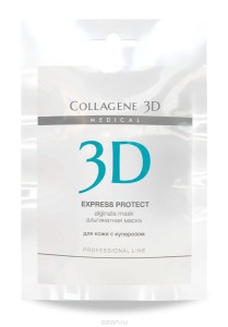 Маска для лица Medical Collagene 3D (30 гр.) Альгинатная маска для лица и тела Express Protect с экстрактом виноградных косточек