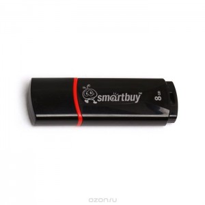 Флешка Smartbuy Smart Buy Crown 8Гб, Черный, USB 2.0