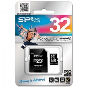 Карта памяти micro SDHC Silicon Power SP032GBSTH004V10