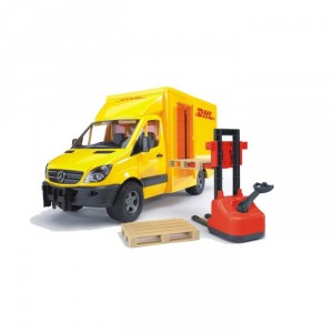 Игрушка Bruder Mercedes-Benz Sprinter фургон DHL с погрузчиком (02-534)