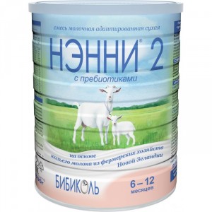 Молочные смеси Бибиколь Нэнни 2 Молочная смесь с пребиотиками на основе козьего молока с 6 мес. 800 г (9421025231124)