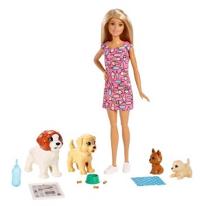 Игровые наборы и фигурки для детей Mattel Barbie Doggy Daycare с домашними питомцами (FXH08)