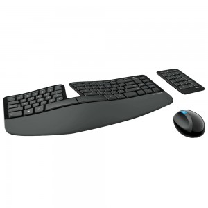 Клавиатура + мышь беспроводные Microsoft Sculpt Ergonomic Desktop Black