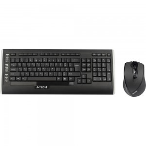 Клавиатура + мышь беспроводные A4Tech 9300F Black