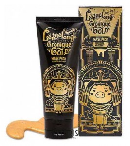 Золотая омолаживающая маска-пенка ELIZAVECCA Маска-плёнка с золотом и EGF "Hell-Pore Longo Longo Chronique Gold Mask Pack"