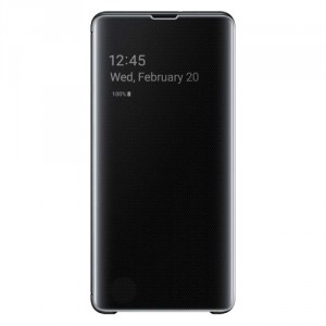 Аксессуар Samsung Чехол-книжка Samsung EF-ZG975CBEGRU Clear View для Galaxy S10+, поликарбонат, черный