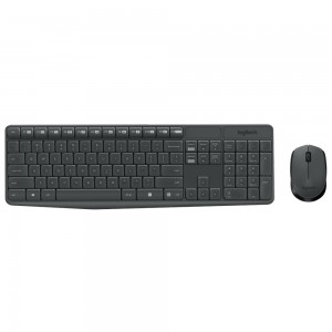 Комплект клавиатура+мышь Logitech MK235 Wireless Desktop Grey