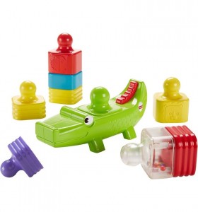 Развивающие игрушки для малышей Fisher Price Mattel Fisher-Price DRG34 Игрушка-пирамидка "Веселый крокодил"