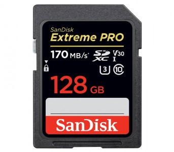 Карта памяти SanDisk SDXC 128GB Sandisk Extreme Pro UHS-I V30 U3 170 Mb/s (SDSDXXY-128G-GN4IN)