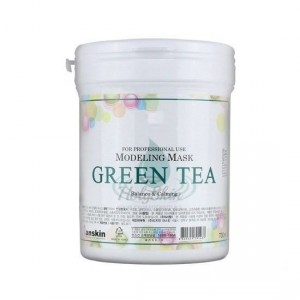 альгинатная маска с зелёным чаем Anskin Green Tea Modeling Mask / container - Альгинатная маска антиоксидантная (8809329791437)