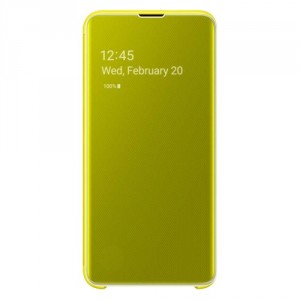 Аксессуар Samsung Чехол-книжка Samsung EF-ZG970CYEGRU Clear View для Galaxy S10e, поликарбонат, желтый