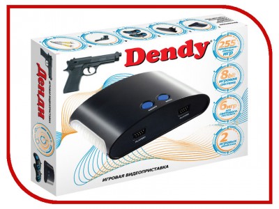 Игровая приставка DENDY 255 игр + световой пистолет