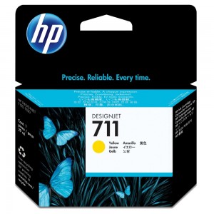 Картридж для струйного принтера HP Designjet 711 Yellow (CZ132A)