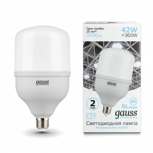 Лампочка Gauss Elementary LED T120 E27 42W 3700lm 6500K 63234