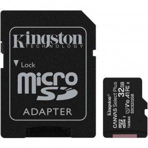 Карта памяти Kingston MicroSDHC 32GB Canvas Select Plus 100 МБ/с U1 A1 (с адаптером) (MLPR2/64GB)