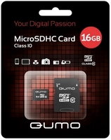 Карта памяти Qumo MicroSDHC 16GB Class 10 (QM16GMICSDHC10U1)