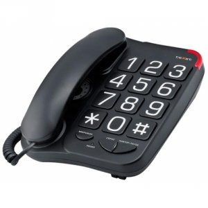 Телефон проводной teXet ТХ-201 black черный