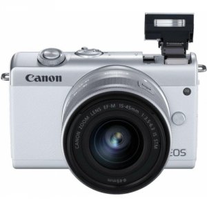 Беззеркальный фотоаппарат Canon EOS M200 Kit EF-M 15-45mm IS STM, белый (3700C010)