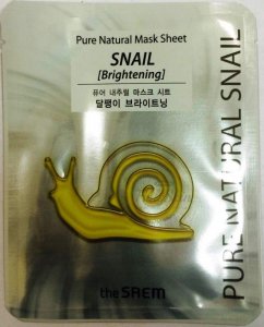 Улиточная тканевая маска the SAEM Маска тканевая улиточная Pure Natural Mask Sheet Snail Brightening (СМ541)