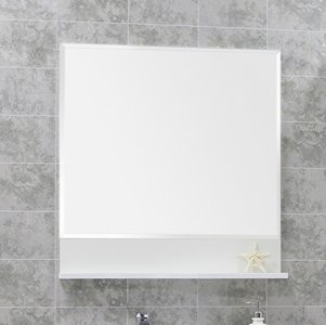 Зеркало для ванной Акватон Инди 86,9х80 см с полкой белое (1A188502ND010)