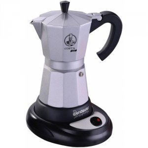 Гейзерная кофеварка Endever Costa-1010 чёрный/серебристый (70108)