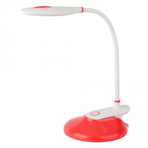 Настольная лампа для рабочего стола ЭРА NLED-459 9 Вт на прищепке красная (Б0028460)