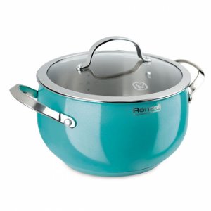 Кастрюля с крышкой Rondell Turquoise RDS-718, 3.8 л (0718-RD-01)