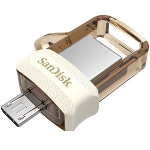 Флеш-диск OTG SanDisk 64GB Ultra Android DD OTG m3.0/USB 3.0 White-Gold