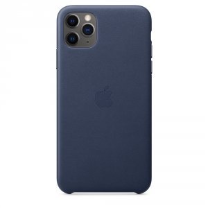 Клип-кейс Apple Leather для iPhone 11 Pro Max (темно-синий) (MX0G2ZM/A)