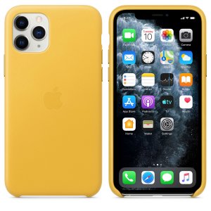 Клип-кейс Apple Leather для iPhone 11 Pro (лимонный сироп) (MWYA2ZM/A)