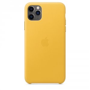 Клип-кейс Apple Leather для iPhone 11 Pro Max (лимонный сироп) (MX0A2ZM/A)