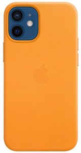 Чехол для телефона Apple Leather Case with MagSafe для iPhone 12 mini (золотой апельсин) (MHK63ZE/A)