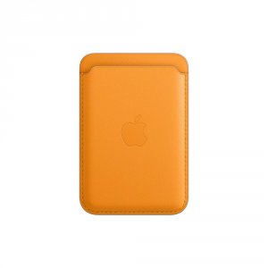 Чехол для телефона Apple iPhone Leather Wallet with MagSafe - California Poppy (MHLP3ZE/A) оранжевый