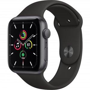 Умные часы Apple Watch SE, 40 мм, корпус из алюминия цвета «серый космос», спортивный ремешок (MYDP2RU/A)