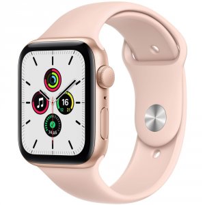 Умные часы Apple Watch SE, 40 мм, корпус из алюминия золотого цвета, спортивный ремешок (MYDN2RU/A)