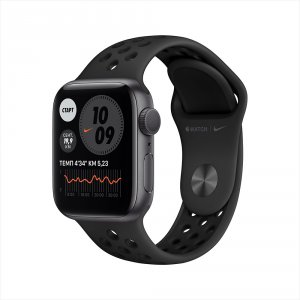 Смарт-часы Apple Watch Nike Series 6, 40 мм, корпус из алюминия цвета «серый космос», спортивный ремешок Nike (M00X3RU/A)