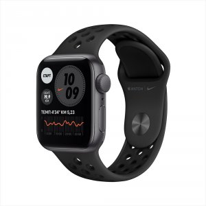 Умные часы Apple Watch Nike SE, 40 мм, корпус из алюминия цвета «серый космос», спортивный ремешок Nike (MYYF2RU/A)