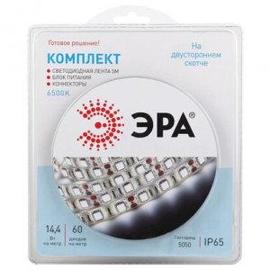 Комплект светодиодной ленты ЭРА 5050KIT-14,4-60-12-IP65-6500-5M (Б0043068)
