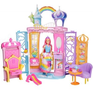 Игровые наборы и фигурки для детей Mattel Mattel Barbie FTV98 Барби Переносной радужный дворец