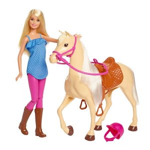 Куклы и пупсы Mattel Mattel Barbie FXH13 Барби и лошадь