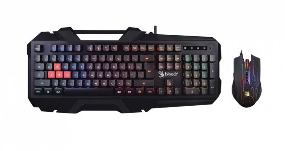 Комплекты (Клавиатура+Мышь) A4Tech Bloody B2500 чёрный (B2500 ( B150N+ N81 ) USB/BLACK)