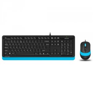 Комплекты (Клавиатура+Мышь) A4Tech Fstyler F1010 чёрный/синий (F1010 BLUE)