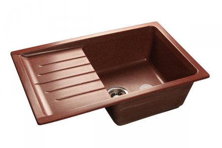 Мойка кухонная GranFest Practic GF-P-760L чаша с крылом 760*500мм серый (GF-P760L-310)