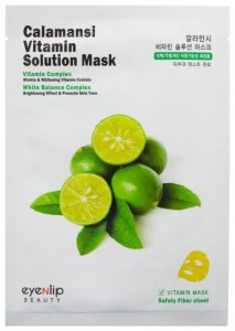 Увлажняющая и осветляющая тканевая маска с витаминами EYENLIP Calamansi Vitamin Solution Mask (ENL 33)